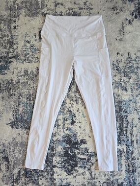 Women's White Large Leggings
